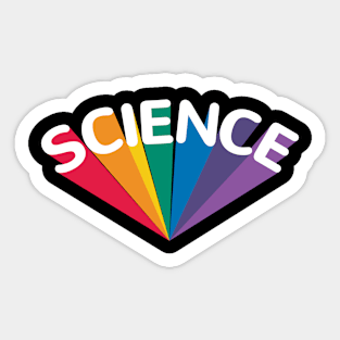 Science rainbow curved Sticker